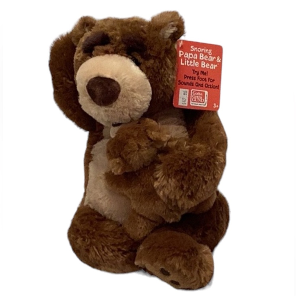 💚 GUND Snoring Papa Bear & Little Bear (sound/action)